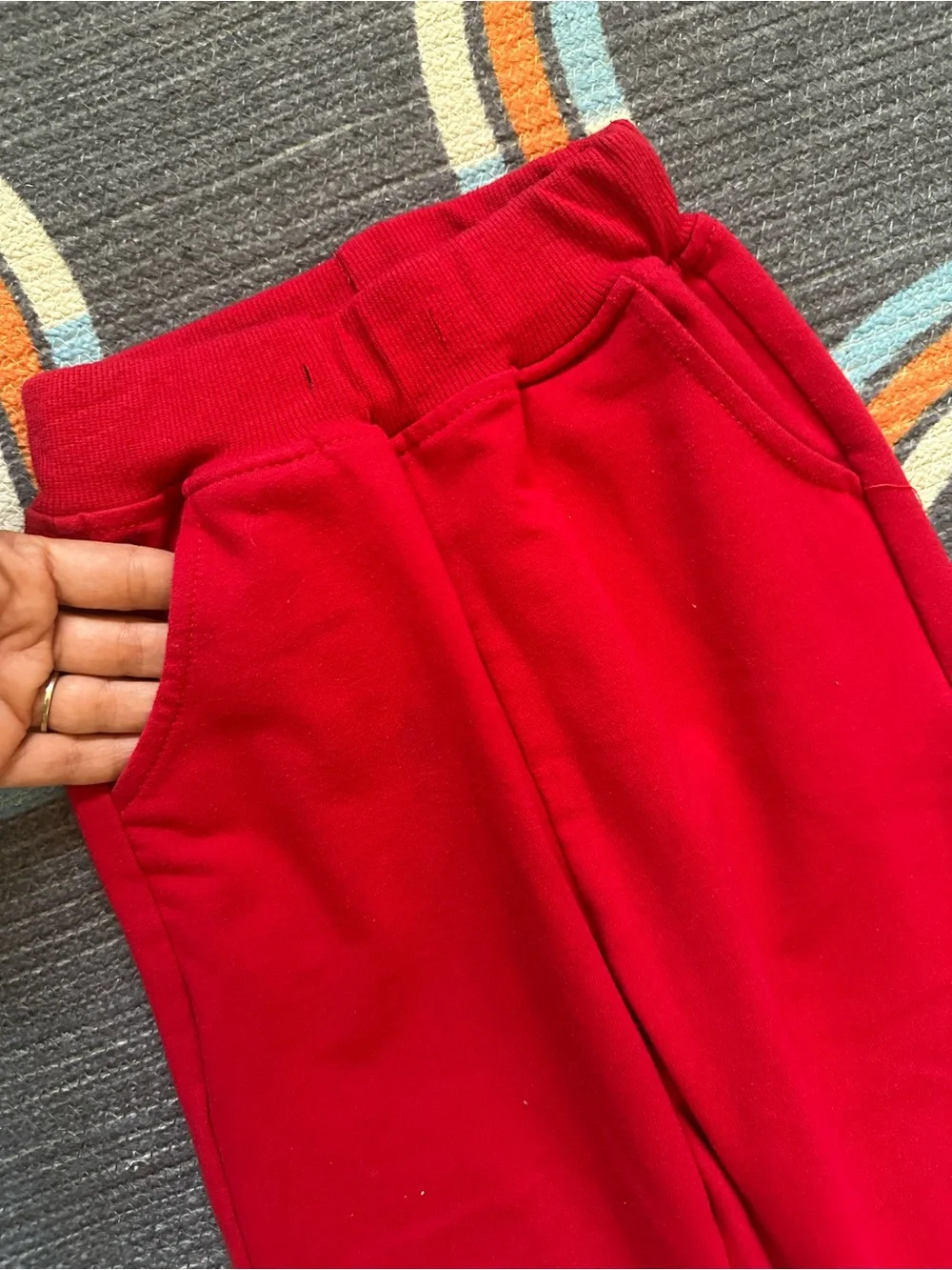 Kids Blue Cherries Polo Top and Red Pants Set